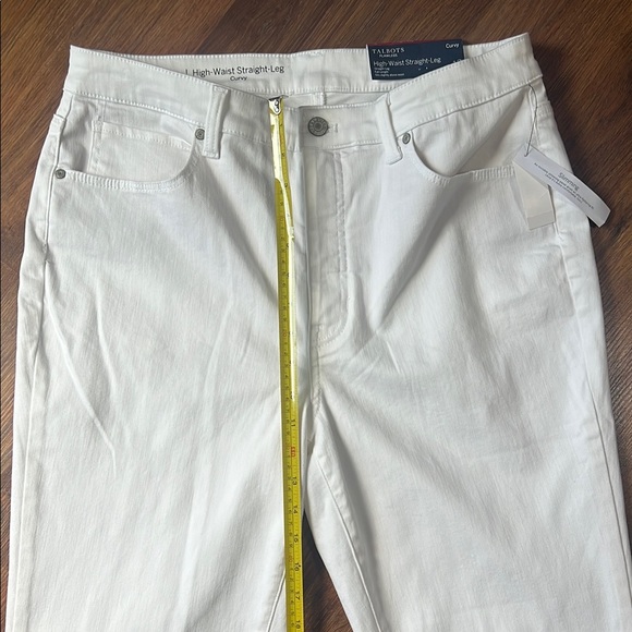 Talbots | Flawless High-Waist Straight-Leg Curvy | Women's White Jeans | 12 - Picture 10 of 16